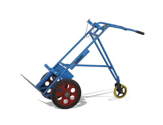 带支撑轮的双气瓶推车